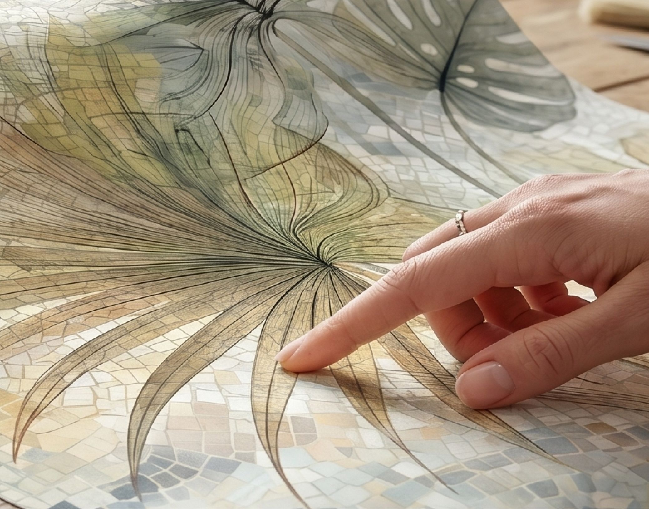 Look the detail of wallpaper